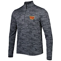 Men's Antigua Black Washington Commanders Brigade Quarter-Zip Sweatshirt