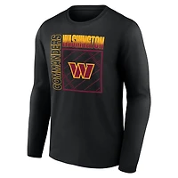 Men's Black Washington Commanders Home Field Pop Personalized Name & Number Long Sleeve T-Shirt