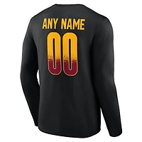 Men's Black Washington Commanders Home Field Pop Personalized Name & Number Long Sleeve T-Shirt