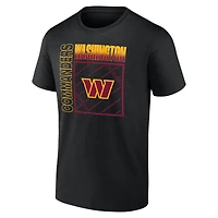 Men's Black Washington Commanders Home Field Pop Personalized Name & Number T-Shirt
