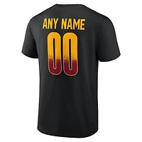 T-shirt personnalisé avec nom et numéro pour homme, Washington Commanders, domicile, noir.