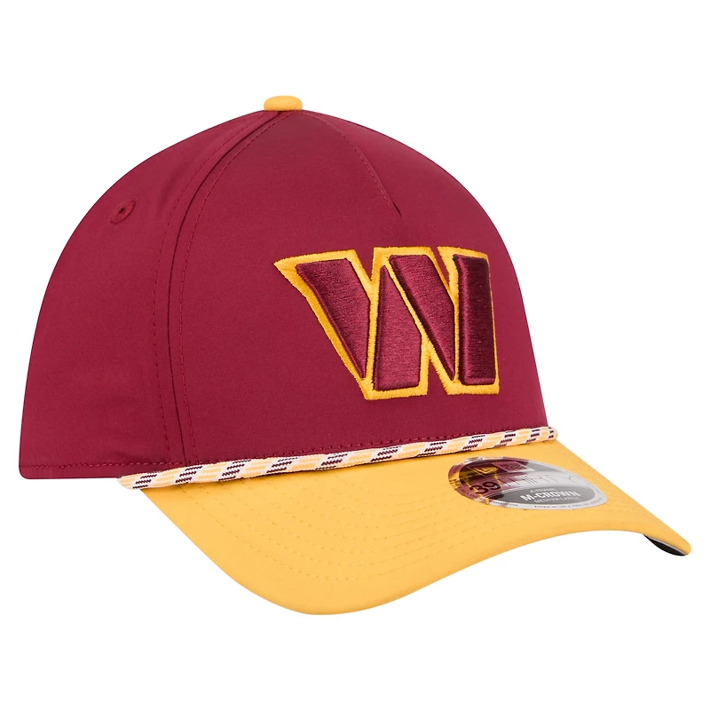 Men's  Burgundy/Gold Washington Commanders Rope M-Crown A-Frame 39THIRTY Flex Hat