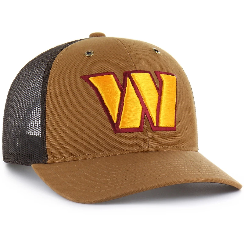 Men's Carhartt x '47  Brown Washington Commanders Trucker Adjustable Hat