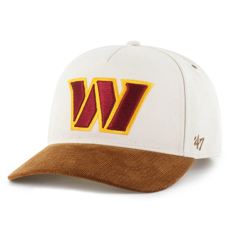 Casquette Carhartt x '47 Washington Commanders Undyed Relaxed Hitch pour homme, coloris naturel/marron, ajustable