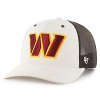Men's Carhartt x '47 Natural/Brown Washington Commanders Undyed Trucker Adjustable Hat