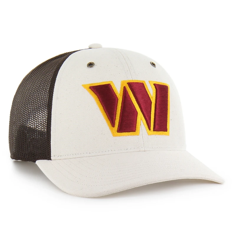Men's Carhartt x '47 Natural/Brown Washington Commanders Undyed Trucker Adjustable Hat