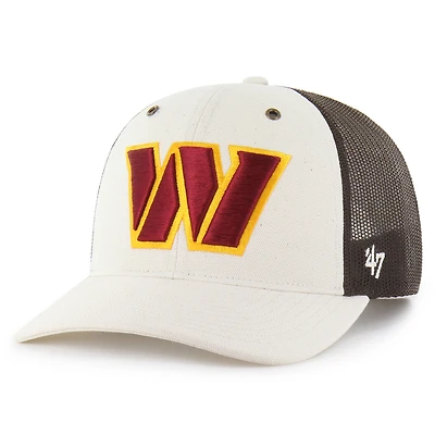 Men's Carhartt x '47 Natural/Brown Washington Commanders Undyed Trucker Adjustable Hat