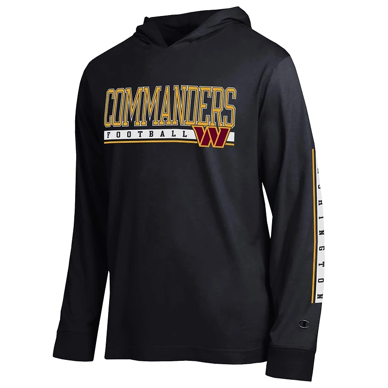 Men's Champion Black Washington Commanders All Star Hooded T-Shirt