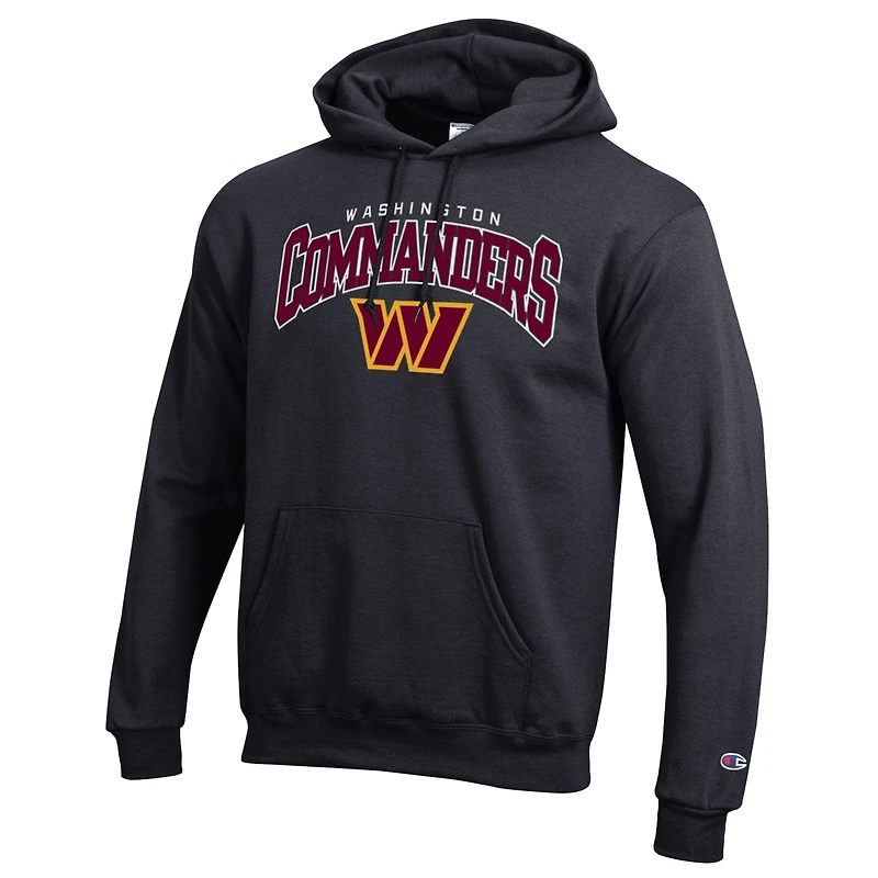 Men's Champion Washington Commanders Powerblend Arch over Logo Hoodie