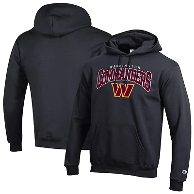 Men's Champion Washington Commanders Powerblend Arch over Logo Hoodie