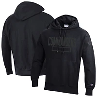 Sweat à capuche en polaire tissée inversée ton sur Champion Black Washington Commanders pour homme