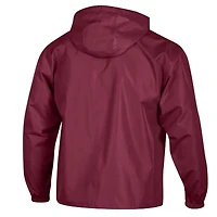 Men's Champion Burgundy Washington Commanders Packable Hooded Windbreaker Half-Zip Jacket