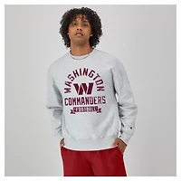 Men's Champion  Heather Gray Washington Commanders Reverse Weave Fleece Pullover Sweatshirt