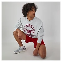 Men's Champion  Heather Gray Washington Commanders Reverse Weave Fleece Pullover Sweatshirt