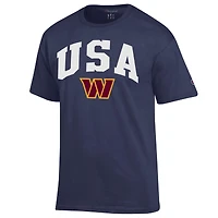 Men's Champion Navy Washington Commanders Americana T-Shirt