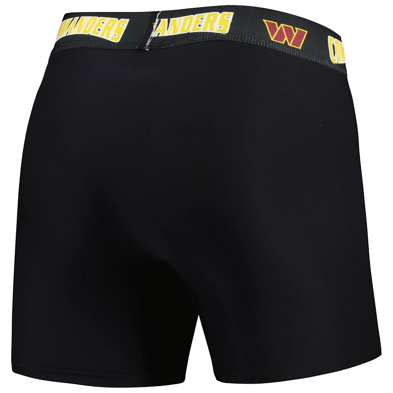 Ensemble de 2 boxers Washington Commanders pour hommes Concepts Sport Noir/Bourgogne