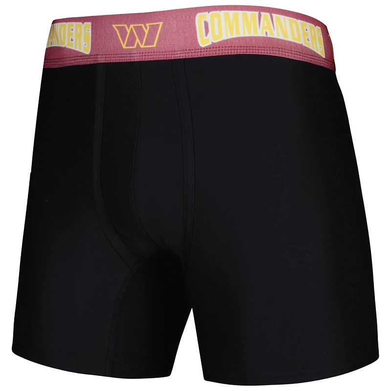 Ensemble de 2 boxers Washington Commanders pour hommes Concepts Sport Noir/Bourgogne