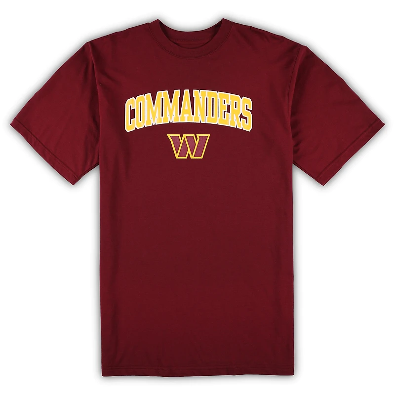 Ensemble pyjama pour homme Concepts Sport Washington Commanders, haut et pantalon, grandes tailles, bordeaux/gris chiné
