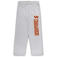 Ensemble de pyjama pour homme Concepts Sport bordeaux/gris chiné Washington Commanders Big & Tall avec haut et pantalon
