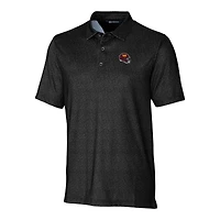 Polo extensible à imprimé micro-fleurs pour homme, noir, Cutter & Buck, Washington Commanders Helmet