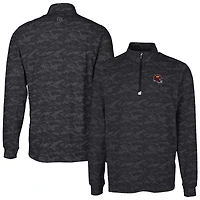 Pull-over extensible à fermeture éclair quart de tour pour homme, imprimé camouflage Traverse, style casque des Washington Commanders, Cutter & Buck
