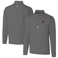 Pull-over gris à fermeture éclair quart de tour pour homme, style Washington Commanders, Cutter & Buck