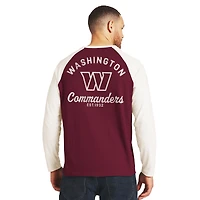 Men's Darius Rucker Collection by Fanatics Burgundy/Cream Washington Commanders Henley Long Sleeve T-Shirt
