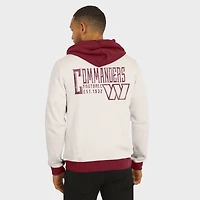 Sweat à capuche zippé pour homme de la collection Darius Rucker Fanatics, crème, Washington Commanders, imprimé vieilli
