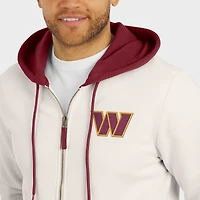 Sweat à capuche zippé pour homme de la collection Darius Rucker Fanatics, crème, Washington Commanders, imprimé vieilli