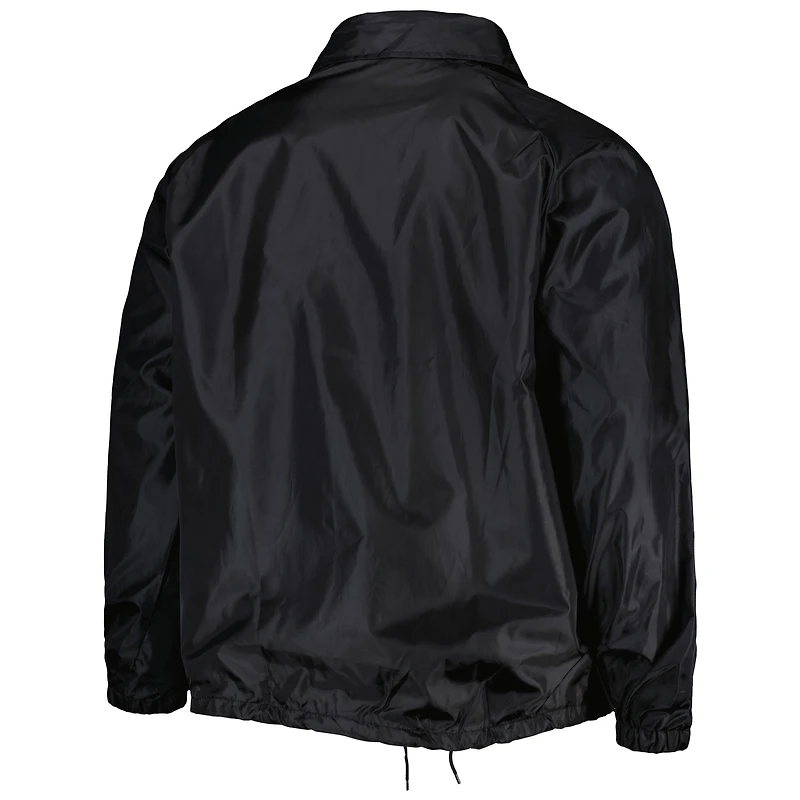 Dunbrooke Black Washington Commanders Coaches Veste coupe-vent raglan classique à boutons-pression pour homme