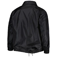 Dunbrooke Black Washington Commanders Coaches Veste coupe-vent raglan classique à boutons-pression pour homme