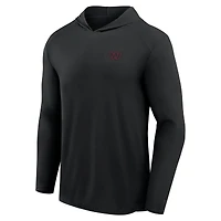 T-shirt à capuche manches longues Fanatics Black Washington Commanders pour homme