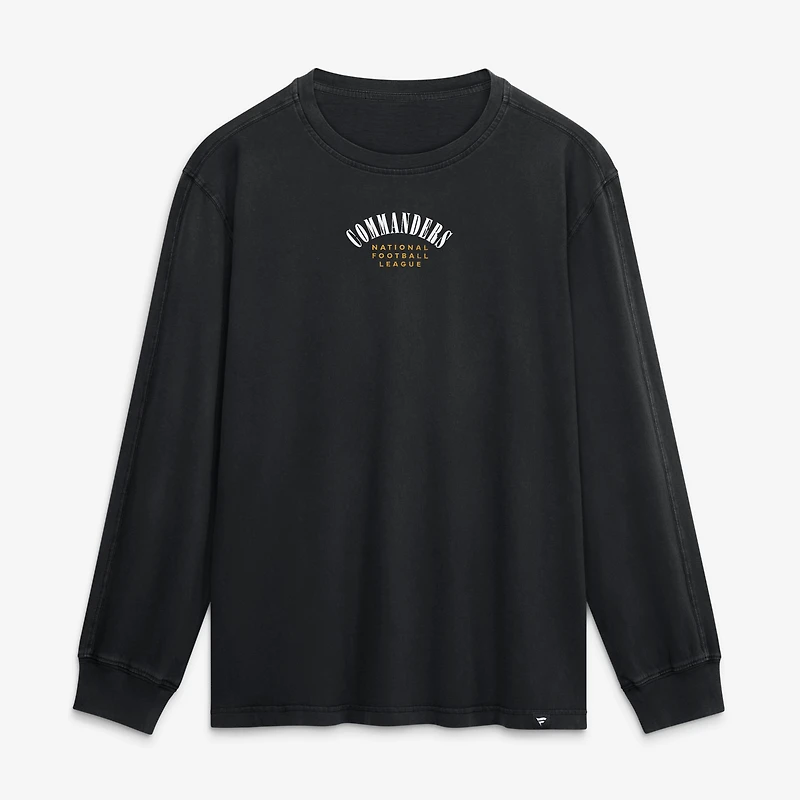 Men's Fanatics Black Washington Commanders Fullback Drive Relaxed Fit Long Sleeve T-Shirt