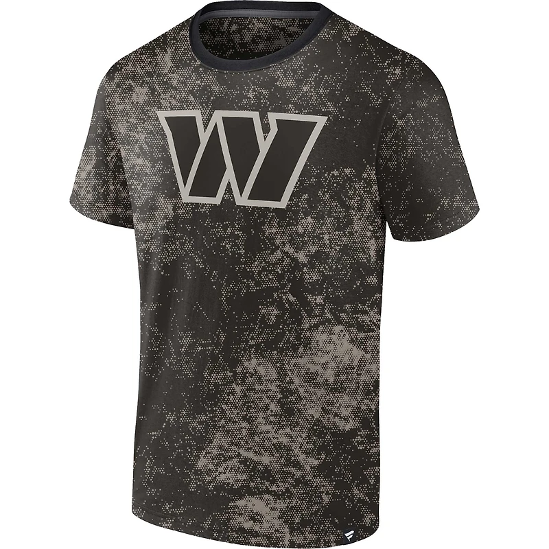 T-shirt noir Shadow Fanatics pour hommes, Washington Commanders