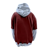Sweat à capuche Fanatics bordeaux/gris chiné pour homme, taille grande et grande, Washington Commanders Twofer