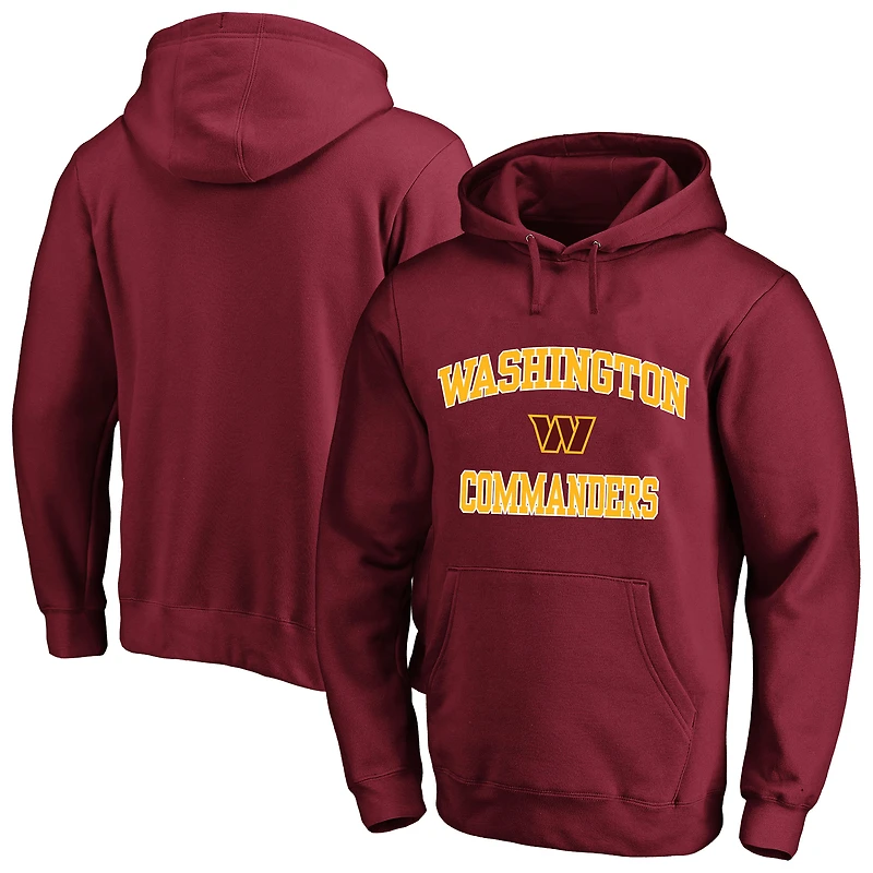 Sweat à capuche Fanatics bordeaux Washington Commanders pour homme, grandes tailles, Heart & Soul