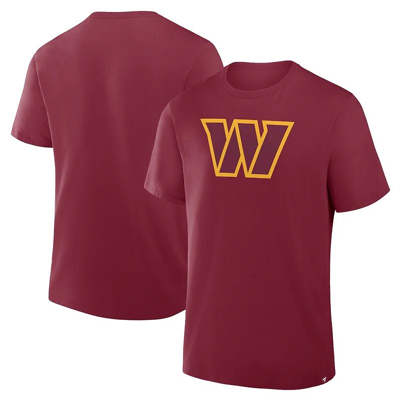 T-shirt Fanatics bordeaux pour homme, motif Field Goal Legacy des Washington Commanders