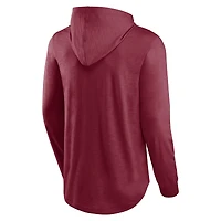 Men's Fanatics Burgundy Washington Commanders Front Runner Long Sleeve Hooded T-Shirt