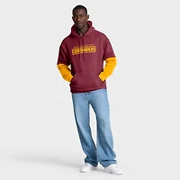 Sweat à capuche bordeaux Fanatics pour homme avec casque des Washington Commanders