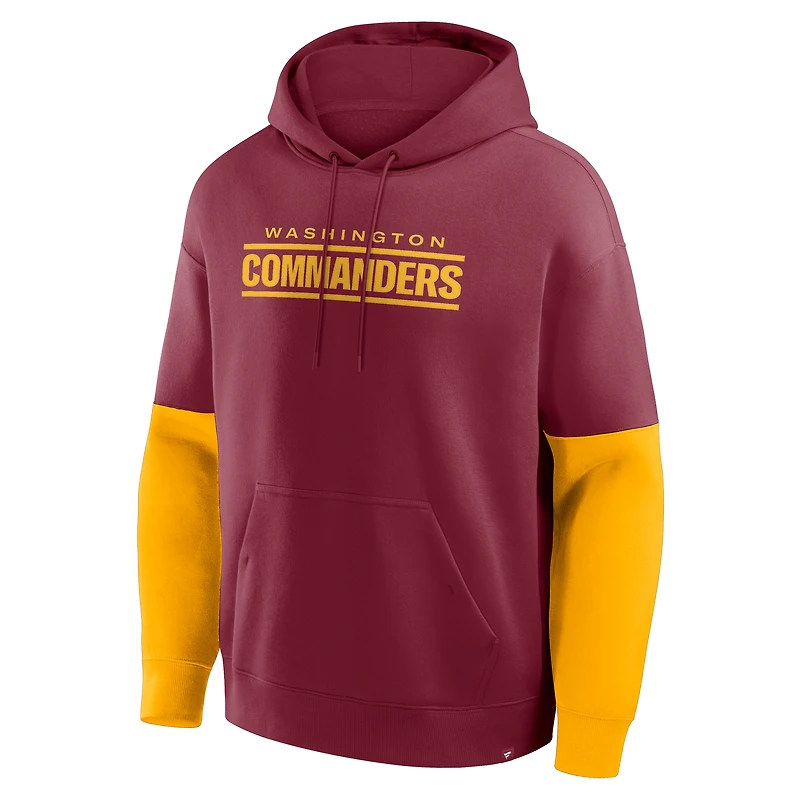 Men's Fanatics Burgundy Washington Commanders Helmet Pullover Hoodie
