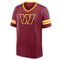 T-shirt col V Premium Hashmark Fanatics Bordeaux Washington Commanders pour homme