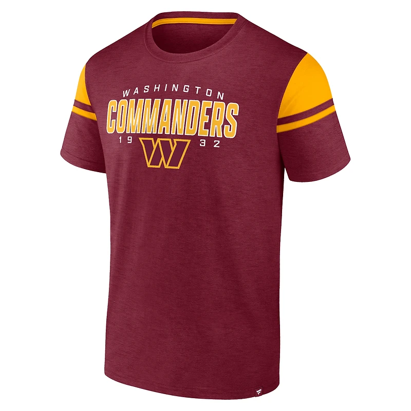 Men's Fanatics Burgundy Washington Commanders Old School Play Slub T-Shirt