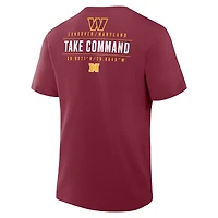 T-shirt bordeaux Fanatics pour homme, motif Washington Commanders