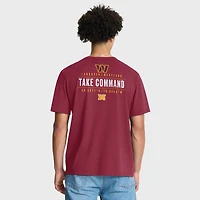 T-shirt bordeaux Fanatics pour homme, motif Washington Commanders, avec poche passe-partout