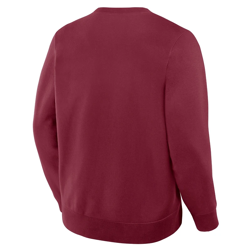 Men's Fanatics Burgundy Washington Commanders Powerful Throw Legacy Pullover Sweatshirt