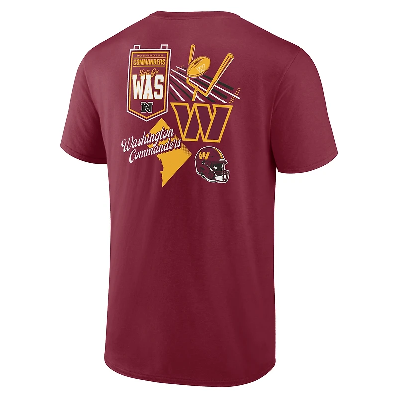 T-shirt Fanatics bordeaux Washington Commanders Split Zone pour hommes