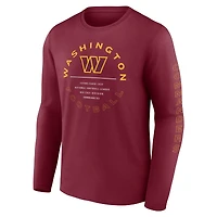 Men's Fanatics Burgundy Washington Commanders Stat Sheet Long Sleeve T-Shirt
