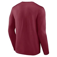 Men's Fanatics Burgundy Washington Commanders Stat Sheet Long Sleeve T-Shirt