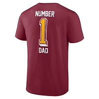 T-shirt papa n°1 de l'équipe Fanatics Burgundy Washington Commanders pour hommes