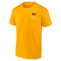 T-shirt Fanatics Gold Washington Commanders Repeat Stats pour hommes